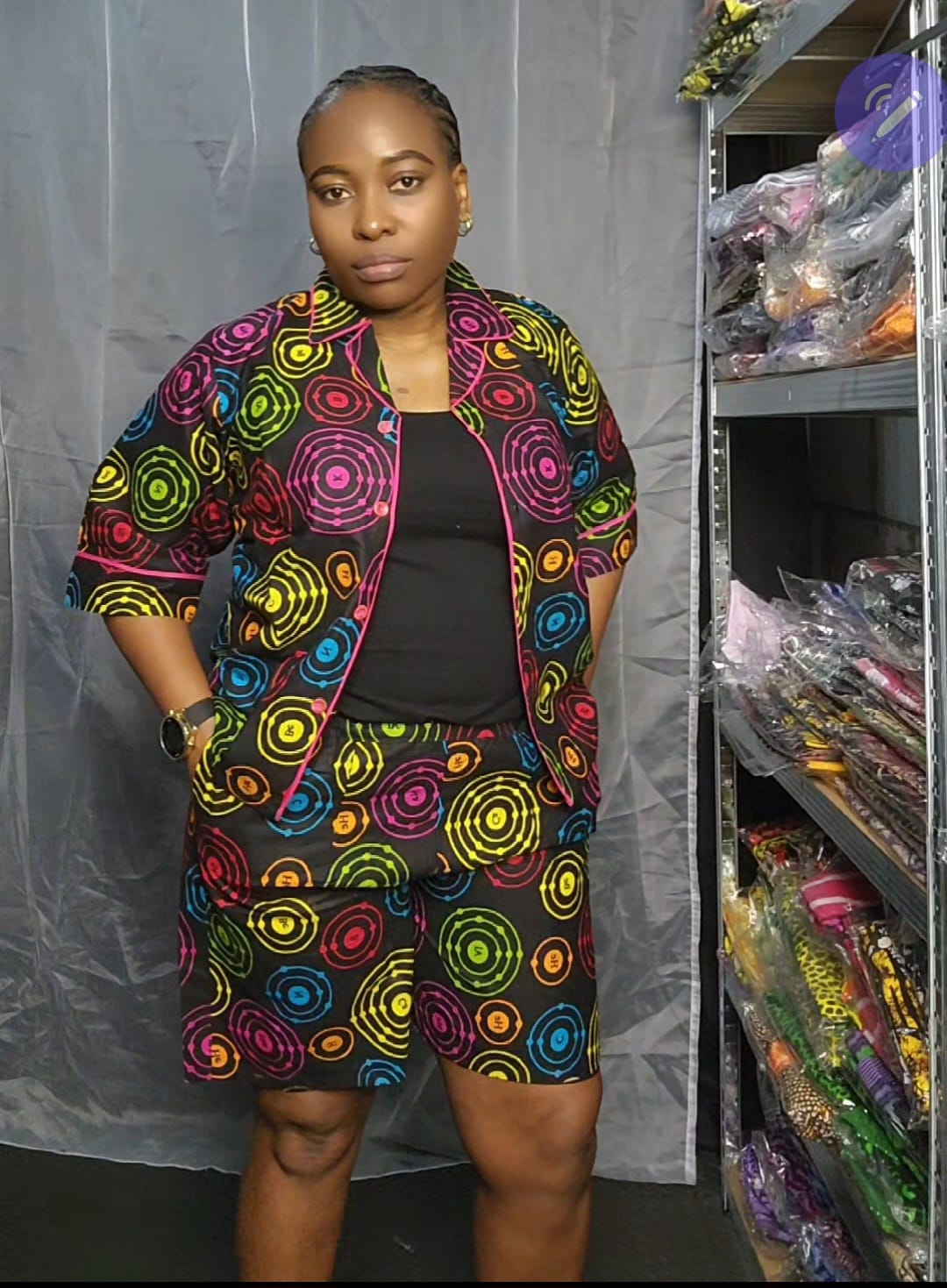 Ankara Kimono+ Short 004