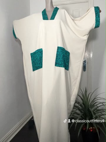 CREPE+ANKARA KAFTAN 013