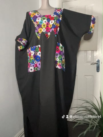 CREPE+ANKARA KAFTAN 011