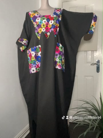 CREPE+ANKARA KAFTAN 011