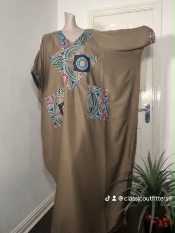 CREPE+ANKARA KAFTAN 015