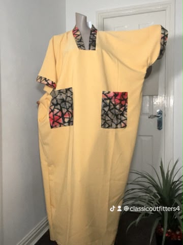 CREPE+ANKARA KAFTAN 010