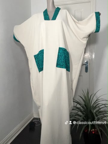 CREPE+ANKARA KAFTAN 013