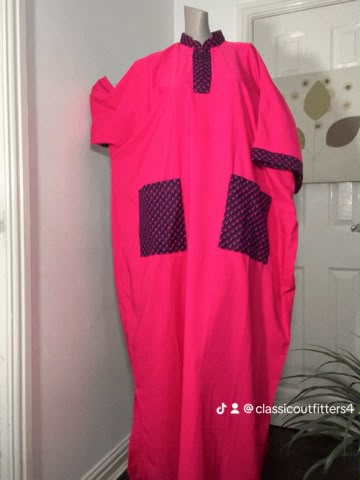 CREPE+ANKARA KAFTAN 012