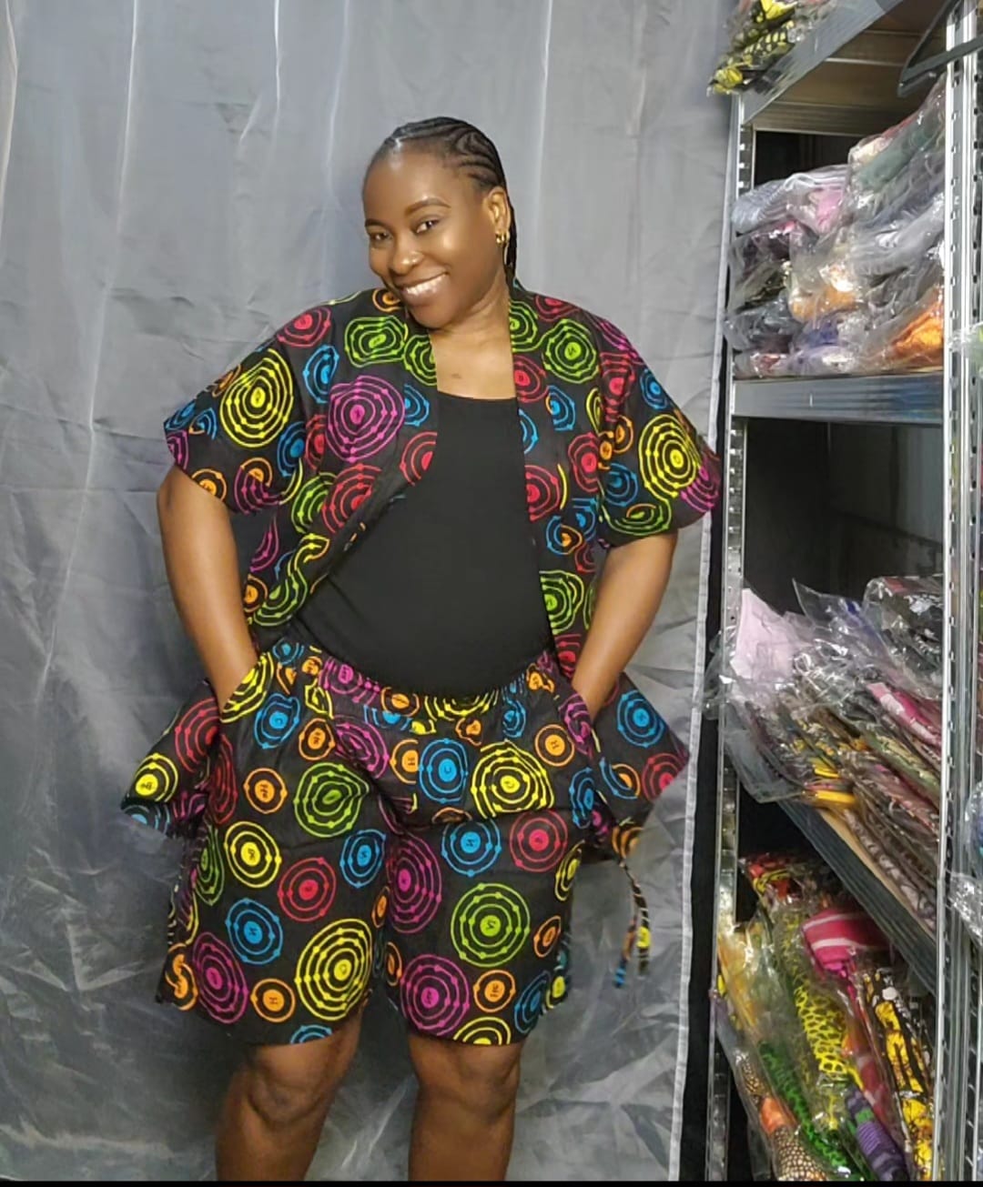 Ankara Kimono+ Short 004