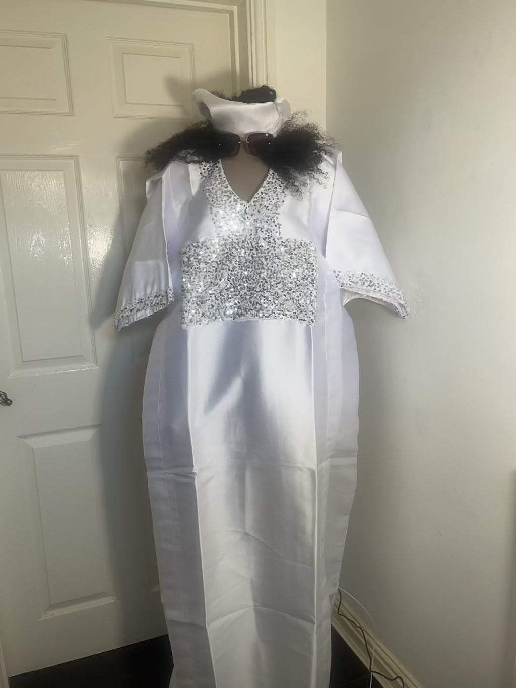 Mikado Bubu Dresses with Sequins 070