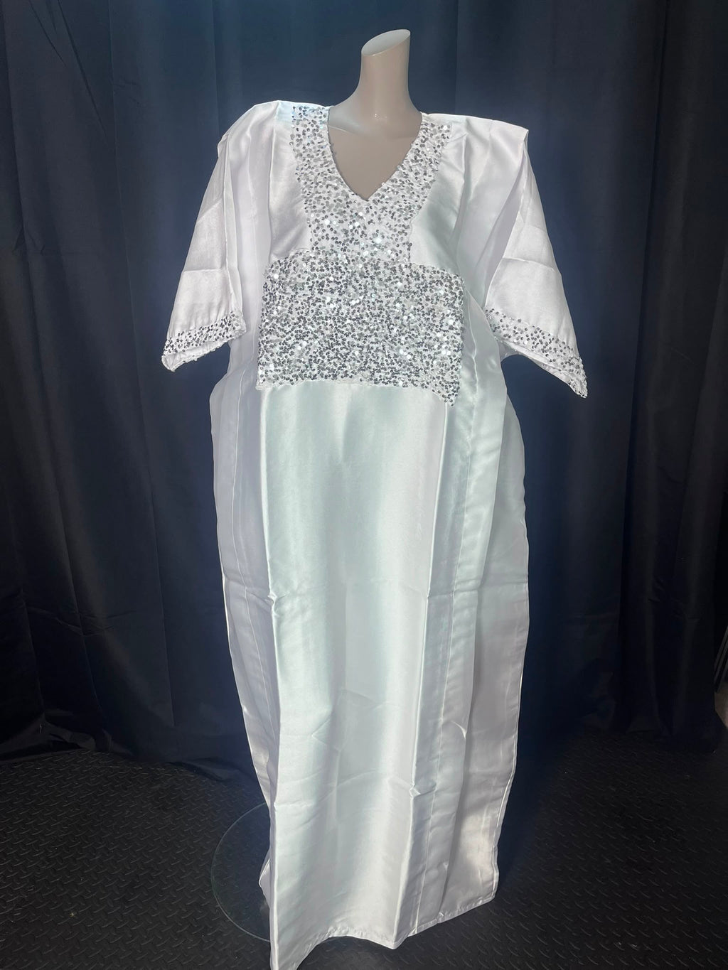 Mikado Bubu Dresses with Sequins 070