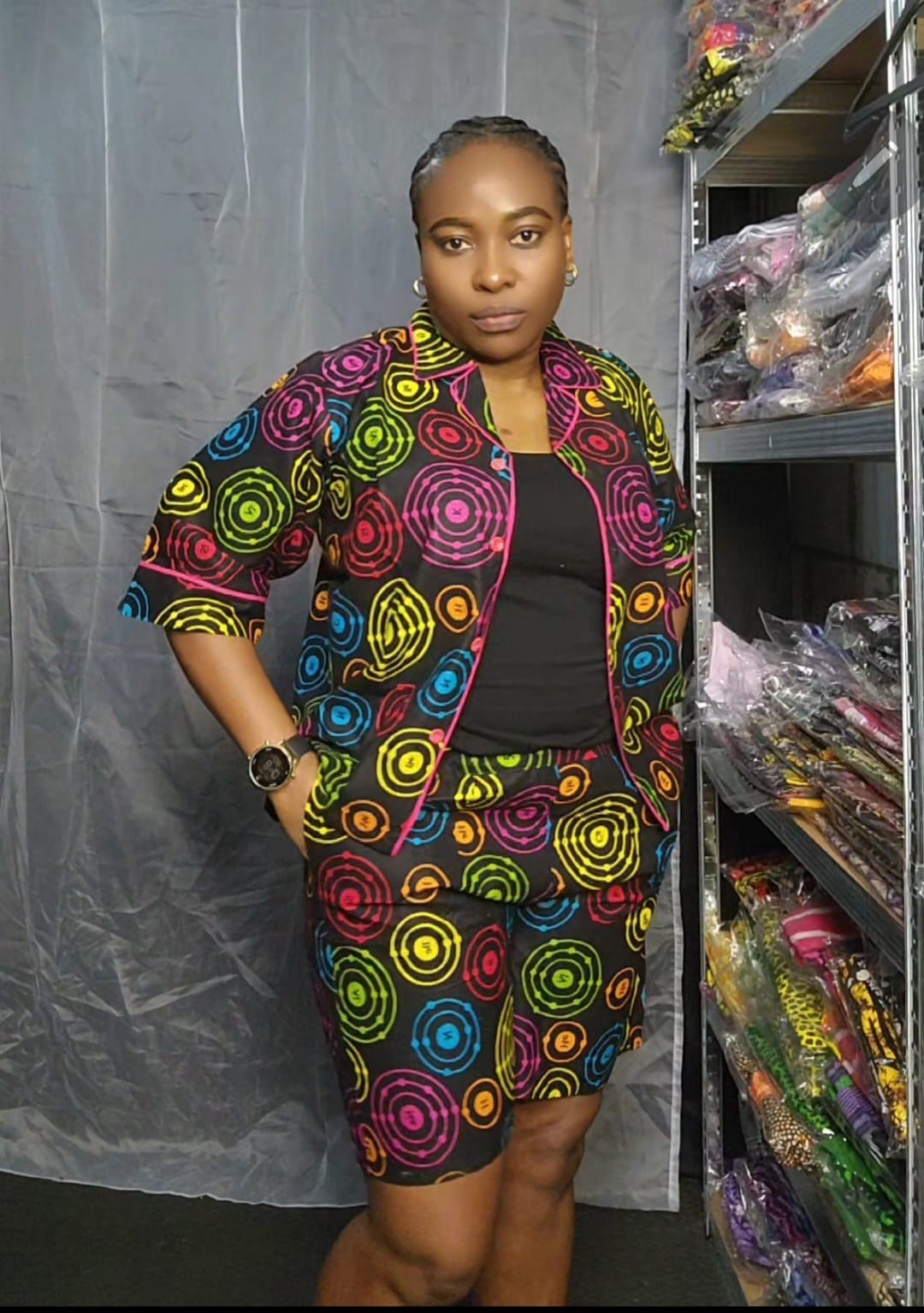 Ankara Kimono+ Short 004